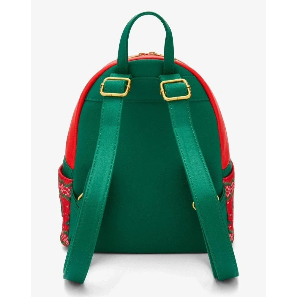 NEW 2025! Disney Loungefly Stitch Holiday Sweater‎ Hot Coco Mini Backpack